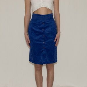 Vintage 80s high waist pencil skirt with belt size 7 kayo button up